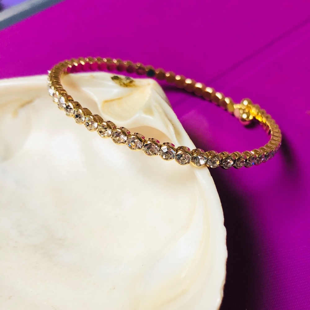 18K Gold Plated & Rhinestone Bracelet